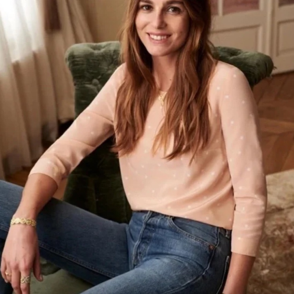 Sezane Silk Polka Dot Blouse